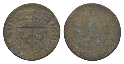 Нидерланды, Голландская Республика, Гелдерланд 1 дуит 1740 KM 83 медь 4655-536