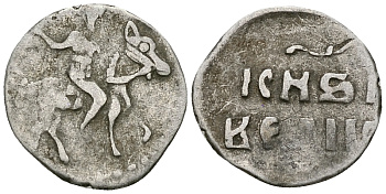 Великое Княжество Московское денга 1535 - 1547 Иван IV Васильевич, Московский монетный двор, 0,34 грамм ГиК №21 серебро 262-654