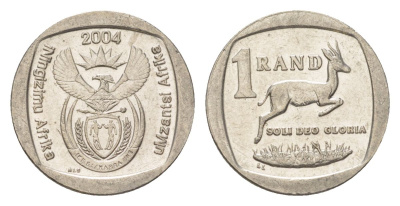 ЮАР 1 ранд 2004 KM 333 медь плакированная никелем 4627-416