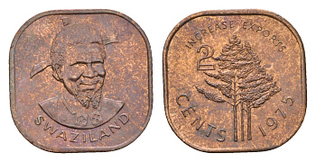 Свазиленд 2 цента 1975 ФАО - Повышайте экспорт KM 22 бронза UNC 4674-1255