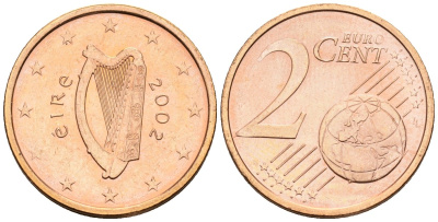 Ирландия 2 евроцента 2002 KM 33 сталь плакированная медью 4147-712