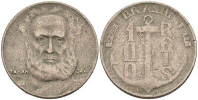 Бразилия 100 рейс 1937 Маркиз Тамандаре KM 536 медно-никель 4115-563