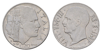 Италия 20 чентезимо 1941 KM 75b нержавеющая сталь 4617-733