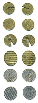 Германия лот из 6 монет 1937-1939 гашение N4-05