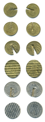 Германия лот из 6 монет 1937-1939 гашение N4-05