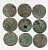 ПОЛЬША 9 МОНЕТ ПОЛТАРАК XVII век серебро M12-13-4