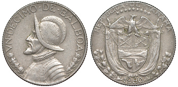 Панама 1/10 бальбоа 1980 KM 10a медно-никель 4588-211