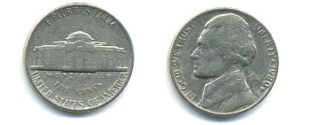 США 5 ЦЕНТОВ 1980 ДЖЕФФЕРСОН KM А192 медно-никель 86-556