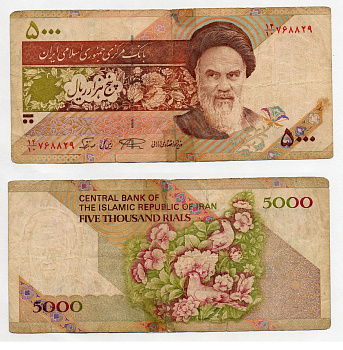 ИРАН 5000 РИАЛОВ 1993- ПОДПИСЬ 28 Pick 145c бумага 7203-39-2