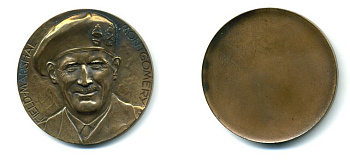 США медаль ND фельдмаршал Бернард Монтгомери, 45,0 мм, 54,5 гр  бронза    1079-3-11