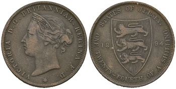 Джерси 1/24 шиллинга 1894 Виктория (1837-1901) KM 7 бронза 4619-644