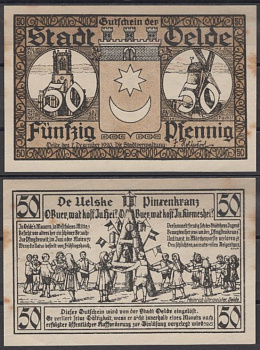Эльде 50 пфеннигов 1920 DeNG 2 1007.1-1/3 бумага UNC (пресс) 8592-22-1-1