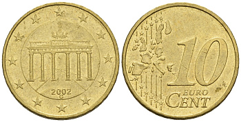 Германия 10 евроцентов 2002 KM 210 нордик 4146-1055