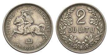 Литва 2 лита 1925 год-тип KM 77 серебро 51-733