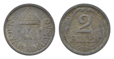 Венгрия 2 филлера 1944 BP KM 519 цинк 4664-918