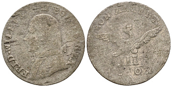 Пруссия 3 гроша 1802 A, Фридрих Вильгельм III (1797-1840) С # 60 серебро 220-758