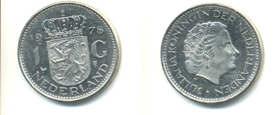 Нидерланды 1 гульден 1978 Юлиана (1948-1980) KM 184a никель 83-816