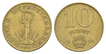 Венгрия 10 форинтов 1983 BP, Статуя свободы KM 636 алюминиевая бронза 4648-953