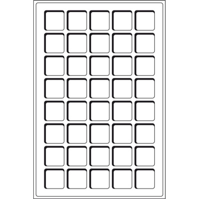 Вкладыш велюровый формата L на 40 ячеек для монет диаметром до 33 мм. Leuchtturm. 302392