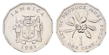 Ямайка 1 цент 1981 KM 64 алюминий UNC 4669-325