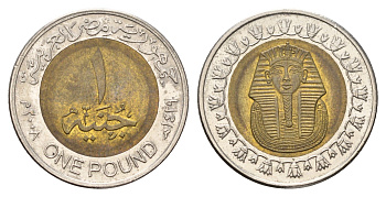 Египет 1 фунт 2008 сфинкс KM 940a биметалл 4673-832