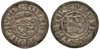 Померания, Вольгаст двойной шиллинг 1610 Филипп Юлий (1592-1625), вес 1,92 гр. Olding 131 a, Hildisch 211 серебро 1516-914