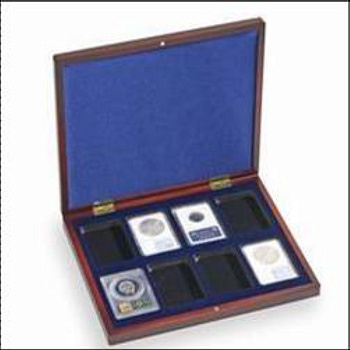 Кассета VOLTERRA UNO de Luxe для 8 монет в 'слабах', однослойная, Leuchtturm. 313625