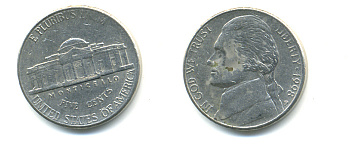 США 5 ЦЕНТОВ 1998 P ДЖЕФФЕРСОН KM А192 медно-никель 86-632