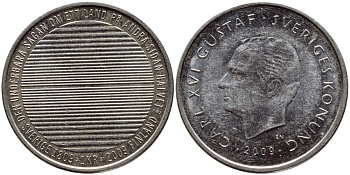 Швеция 1 крона 2009 Карл XVI Густав (1973- ) KM 894 медно-никель 83-413