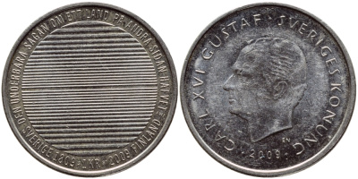 Швеция 1 крона 2009 Карл XVI Густав (1973- ) KM 894 медно-никель 83-413