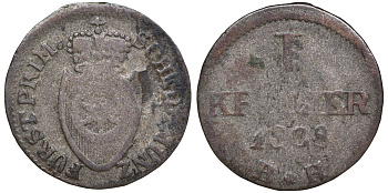 Рейнский союз 1 крейцер 1808 BH, Карл Теодор фон Дальберг (1806-1813) KM 2 серебро    220-933