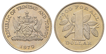 Тринидад и Тобаго 1 доллар 1979 Продовольственная программа - ФАО KM 38 медно-никель UNC 4672-336