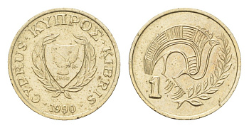 Кипр 1 цент 1990 KM 53.2 никель латунь 4617-142
