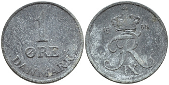 ДАНИЯ 1 ЭРЕ 1955 ФРИДЕРИК IX KM 839.1 цинк 46-1251