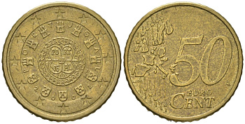 Португалия 50 евроцентов 2002 INCM KM 745 нордик 4538-116