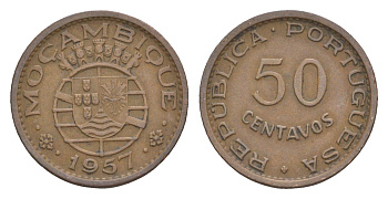 Мозамбик 50 сентаво 1957 KM 81 бронза 4649-1053