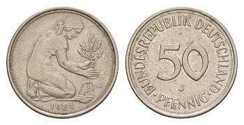 ФРГ 50 пфеннигов 1981 J KM 109.2, J. 384a медно-никель 4632-466