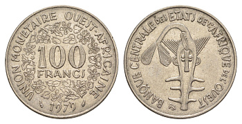 Западная Африка (BCEAO) 100 франков 1979 Центральный банк государств Западной Африки KM 4 никель 4642-331