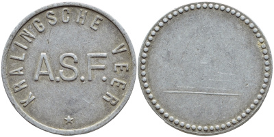 НИДЕРЛАНДЫ ЖЕТОН ND A.S.F., ГОРОД KRALINGSCHE VEER алюминий 4382-1013