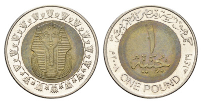 Египет 1 фунт 2008 сфинкс KM 940a биметалл 4660-1044
