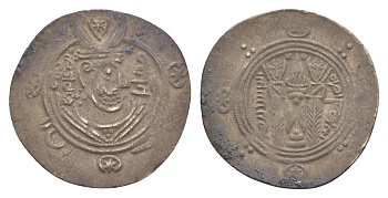 Табаристан 1/2 драхмы (подражание Сасанидской драхмы) 788-793 AH 172-176, Мукатиль серебро 1515-2122