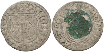 Польша 3 полкера (3 полторака - 1 крейцер) ND (1620-1627) Сигизмунд III Ваза (1587-1632) KM 41 серебро 4158-811