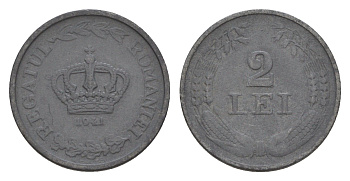 Румыния 2 лея 1941 KM 58 цинк 4632-1038