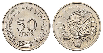Сингапур 50 центов 1979 KM 5 медно-никель UNC 3999-231