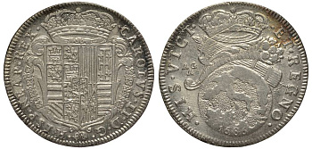 Неаполь и Сицилия тари (2 карлини) 1686 Карл II Испанский серебро 00-822-19