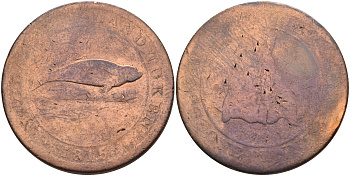 Канада, Мадлен 1 пенни 1815 Magdalen Islands KM TN1 медь    1531-935