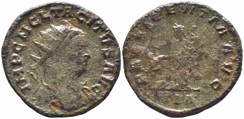 Римская Империя аврелианиан 276 Тацит PROVIDENTIA AVG Рим Very fine RIC 92 бронза, серебрение 1073-16-26