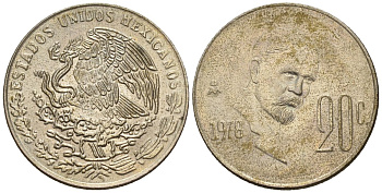Мексика 20 сентаво 1978 Франциско Индалеси KM 442 медно-никель 4596-1118