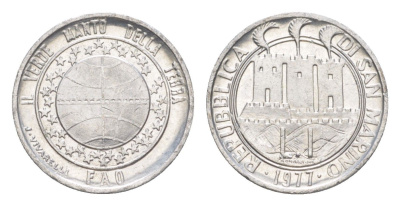 Сан-Марино 1 лира 1977 Экология KM 63 алюминий 4613-512