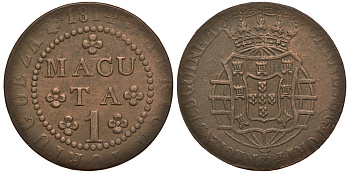 Португальская Ангола 1 макута 1814 KM 46 медь 5010-223